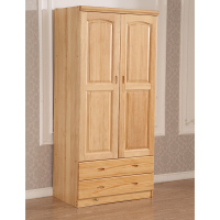 尋木匠实木衣柜简约现代抽屉储物柜小户型二三松木原木收纳衣帽间