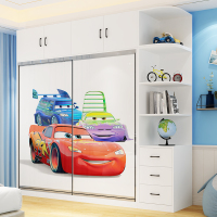 尋木匠衣柜实木板式推拉现代简约移滑卧室卡通组合整体大衣橱