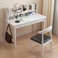 尋木匠实木美式书桌家用中小卧室写字台简约现代写字台式电脑桌