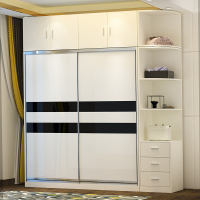 尋木匠推拉衣柜简约现代实木生态板式女生卧室组装移衣橱大衣柜