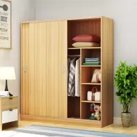 尋木匠筒易衣柜 简约现代组装实木租房衣橱家用简易木质推拉柜子