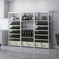 尋木匠酒架酒柜铁艺靠墙红酒柜展示架餐厅红酒架葡萄落地酒架置物架