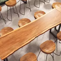 尋木匠吧台桌实木组合原木实木酒吧台桌椅靠墙复古长条阳台高架休闲窄桌