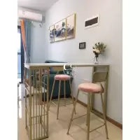 尋木匠北欧家用吧台桌 靠墙吧台餐厅客厅隔断柜家用长条桌椅组合高脚