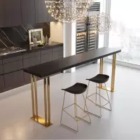 尋木匠奶茶店实木吧台桌椅组合酒吧桌椅高脚桌靠墙家用吧台桌阳台长条桌