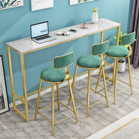 尋木匠时尚矮凳吧台桌家用阳台吧台简约奶茶店靠墙桌酒吧高脚桌椅组合