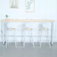 尋木匠简约实木吧台桌靠墙餐桌窄桌子高脚桌椅组合奶茶店铁艺吧台长条桌
