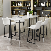 尋木匠简约现代实木吧台桌家用客厅小吧台餐桌北欧长条高脚桌椅组合轻奢