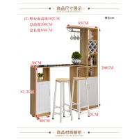 尋木匠豪华酒柜吧台一体 家用北欧式简约现代桌餐厅隔断玄关吧台桌组合