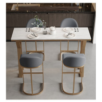 尋木匠北欧简约靠墙吧台桌大理石高脚桌小吧台家用长条桌酒吧桌椅组合