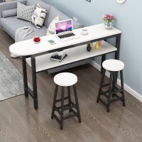 尋木匠靠墙吧台桌家用简约现代客厅隔断高脚桌子吧台桌椅组合奶茶店餐桌