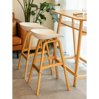尋木匠北欧创意吧台椅子现代简约升降酒吧实木前台椅家用吧凳时尚高脚凳