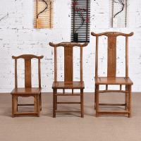 尋木匠红木餐椅鸡翅木官帽椅家用餐厅仿古中式实木书房牛角椅子靠背茶椅