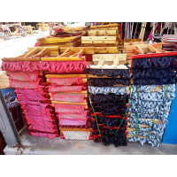 尋木匠山东泰山实木马扎子折叠凳便携钓鱼画凳子槐木户外靠背小椅子