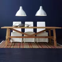 尋木匠实木餐桌北欧桌椅组合长方形原木餐桌大桌子简易木板桌长形桌方