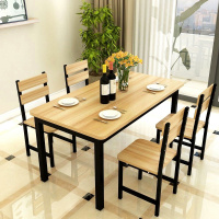 尋木匠简约小户型家用简易餐桌椅吃饭桌长方形快餐饭店餐桌组合46人现代