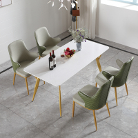 尋木匠北欧轻奢大理石铁艺餐桌椅简约现代家用小户型后现代ins网红餐桌