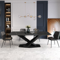 尋木匠意式餐椅餐桌椅子餐厅家用现代简约北欧咖啡厅酒店碳素钢网红椅子