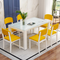 尋木匠餐桌椅组合家用小户型现代简约餐桌4人6人长方形吃饭快餐桌子餐桌