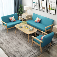 尋木匠小户型木沙发简约现代租房客厅椅布艺网红款单双三人北欧日式简易