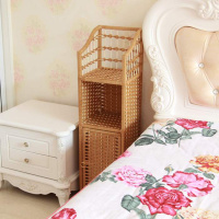 尋木匠床头柜藤编现代简约创意收纳柜储物柜边角柜沙发旁转角置物架