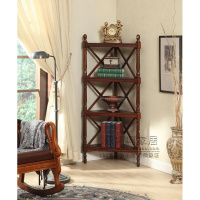 尋木匠美式实木角柜客厅角落架墙角架欧式置物转角架三角架