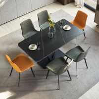 尋木匠岩板餐桌家用小户型吃饭多功能轻奢长方形拉伸可伸缩折叠桌子