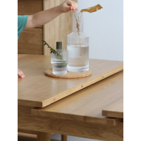 尋木匠北欧实木可伸缩收缩餐桌椅组合小户型折叠家用多功能橡木日式饭桌