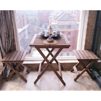 尋木匠可折叠桌餐桌椅小户型家用小型两2二双人实木木头阳台休闲吧桌子