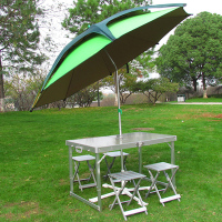 尋木匠户外折叠桌椅伞套装便携式铝合金烧烤展业摆摊自驾游车载野餐桌