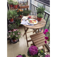 尋木匠简易实木折叠桌椅子餐桌子户外阳台休闲咖啡桌椅学习书桌