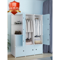 尋木匠衣柜简易组装布艺现代简约出租房卧室家用布衣橱挂仿实木收纳柜子