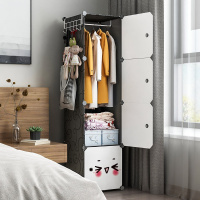 尋木匠宿舍衣柜简易布小号组装单人塑料衣橱收纳柜格子简约现代