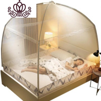封后FENGHOU拉链加厚杆子内蒙古包蚊帐不锈钢家用纱账2019年账纱网纱寝室有底