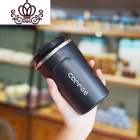 封后保温杯咖啡韩版不锈钢车载水杯便携男办公室女士原宿简约ins杯子 FENGHOU