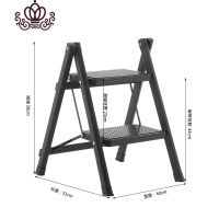 封后家用梯椅两级梯登梯折叠洗车双层高低阶梯凳子可汽车垫脚凳二步阶 纹理黑A2