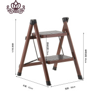 封后家用梯椅两级梯登梯折叠洗车双层高低阶梯凳子可汽车垫脚凳二步阶 咖啡色A7