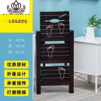 封后家用折叠楼梯椅 全实木梯子椅子多功能两用步阶梯凳梯子凳子木梯 3层折叠(图案雕刻款)深胡桃家用梯
