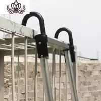 封后伸缩梯家用折叠梯升降楼梯加厚扶梯铝合金工程梯子带挂钩阁楼梯 德标加强款]单面直梯3.5米带挂钩