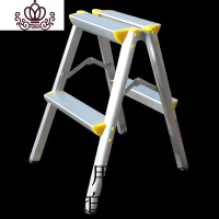 封后便携三步折叠家用摄影铝合金人字装饰加厚多工能室内装修货架梯子 加厚1.2款2步(江浙沪)家用梯