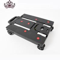 封后家用手拉车便携折叠手推车行李车拖车拉杆车小拉货搬运拉货车 VT05飞机轮黑家用拖车