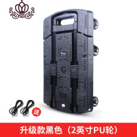 封后(FENGHOU)封后便携小拖车折叠手拉车乌龟车家用搬运车拉杆购物车载重王拉货推车 升级款黑色(2英寸PU轮家用拖车