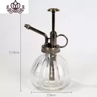 封后桌面玻璃小喷壶迷你喷雾型洒水器复古南瓜压式浇水器欧式浇花喷壶