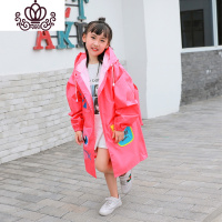 封后儿童雨衣双帽檐男童女童小学生带书位雨衣幼儿园宝宝卡通防水雨披