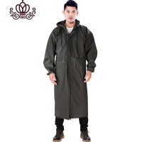 封后防水徒步雨披加大加厚成人连体长雨衣男户外钓鱼加长款带袖防风衣