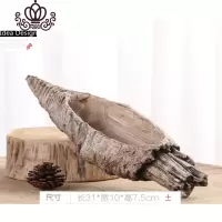 封后大号长方形仿木肉肉植物特大号大口径多肉花盆非陶瓷水泥仓鼠厕所 做旧仿木桩款水泥材质 大花卉绿植盆栽