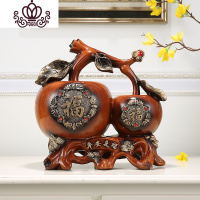 封后大容量存钱罐可取储蓄罐苹果大号创意开业大人成人储钱罐 亮木纹苹果储钱罐