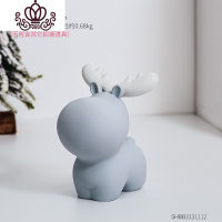 封后北欧ins创意可爱儿童房间装饰品少女心卧室办公室桌面储蓄罐摆件 中号-蓝色(可存钱,只进不出,注意尺寸)