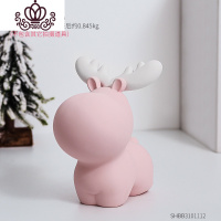 封后北欧ins创意可爱儿童房间装饰品少女心卧室办公室桌面储蓄罐摆件 大号-粉色(可存钱,可进可出,注意尺寸)