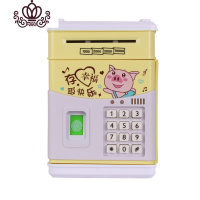 封后热卖多功能存钱罐创意儿童自动储蓄罐码新奇特存款机玩具生日 [充电指纹款]快乐猪